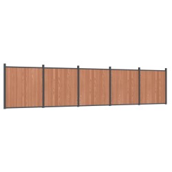 vidaXL Panel de valla WPC marrón 872x186 cm