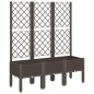 vidaXL Jardinera con enrejado PP marrón 120x40x142 cm vidaXL Jardinera con enrejado PP marrón 120x40x142 cm