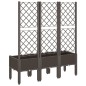 vidaXL Jardinera con enrejado PP marrón 120x40x142 cm vidaXL Jardinera con enrejado PP marrón 120x40x142 cm