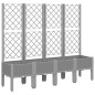 vidaXL Jardinera con enrejado PP gris claro 160x40x142 cm vidaXL Jardinera con enrejado PP gris claro 160x40x142 cm