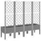vidaXL Jardinera con enrejado PP gris claro 160x40x142 cm vidaXL Jardinera con enrejado PP gris claro 160x40x142 cm