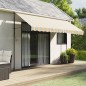 vidaXL Tela de repuesto de toldo rayas de colores 4x3,5 m