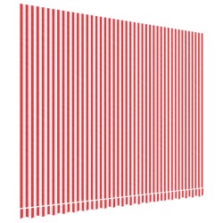 vidaXL Tela de repuesto de toldo rayas rojas y blancas 4,5x3,5 m