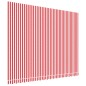 vidaXL Tela de repuesto de toldo rayas rojas y blancas 4,5x3,5 m