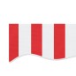 vidaXL Tela de repuesto de toldo rayas rojas y blancas 4,5x3,5 m