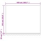 vidaXL Tela de repuesto de toldo rayas rojas y blancas 4,5x3,5 m