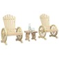 vidaXL Juego de muebles de jardín 3 piezas madera maciza de abeto vidaXL Juego de muebles de jardín 3 piezas madera maciza de abeto