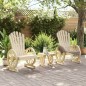 vidaXL Juego de muebles de jardín 3 piezas madera maciza de abeto vidaXL Juego de muebles de jardín 3 piezas madera maciza de abeto