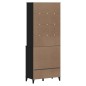 vidaXL Aparador alto VIKEN madera maciza de pino negro 80x40x200 cm