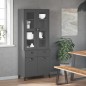 vidaXL Aparador alto VIKEN madera de pino gris antracita 80x40x190 cm vidaXL Aparador alto VIKEN madera de pino gris antracita 80x40x190 cm