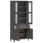 vidaXL Aparador alto VIKEN madera de pino gris antracita 80x40x190 cm vidaXL Aparador alto VIKEN madera de pino gris antracita 80x40x190 cm