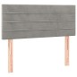 vidaXL Cama box spring colchón y LED terciopelo gris claro 120x190 cm vidaXL Cama box spring colchón y LED terciopelo gris claro 120x190 cm