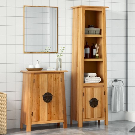 vidaXL Conjunto de muebles de baño 2 piezas madera maciza de pino