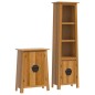 vidaXL Conjunto de muebles de baño 2 piezas madera maciza de pino