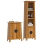 vidaXL Conjunto de muebles de baño 2 piezas madera maciza de pino