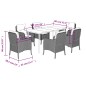 vidaXL Set comedor de jardín 7 pzas con cojines ratán sintético beige vidaXL Set comedor de jardín 7 pzas con cojines ratán sintético beige