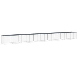 vidaXL Gallinero con techo acero galvanizado antracita 1003x98x90 cm