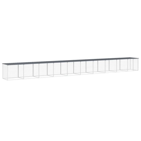 vidaXL Gallinero con techo acero galvanizado antracita 1003x98x90 cm
