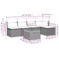 vidaXL Set de sofás de jardín 6 piezas y cojines ratán sintético negro vidaXL Set de sofás de jardín 6 piezas y cojines ratán sintético negro