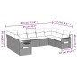vidaXL Set de sofás de jardín 9 pzas y cojines ratán sintético marrón vidaXL Set de sofás de jardín 9 pzas y cojines ratán sintético marrón