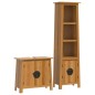vidaXL Conjunto de muebles de baño 2 piezas madera maciza de pino