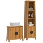 vidaXL Conjunto de muebles de baño 2 piezas madera maciza de pino