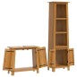vidaXL Conjunto de muebles de baño 2 piezas madera maciza de pino