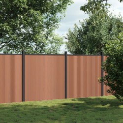 vidaXL Panel de valla WPC marrón 353x186 cm