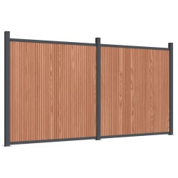 vidaXL Panel de valla WPC marrón 353x186 cm
