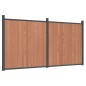 vidaXL Panel de valla WPC marrón 353x186 cm vidaXL Panel de valla WPC marrón 353x186 cm