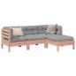 vidaXL Set de sofás jardín 4 pzas con cojines madera abeto Douglas vidaXL Set de sofás jardín 4 pzas con cojines madera abeto Douglas