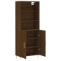vidaXL Aparador alto madera contrachapada marrón roble 69,5x34x180 cm vidaXL Aparador alto madera contrachapada marrón roble 69,5x34x180 cm