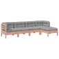 vidaXL Set de sofás jardín 5 pzas con cojines madera abeto Douglas vidaXL Set de sofás jardín 5 pzas con cojines madera abeto Douglas