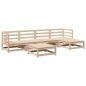 vidaXL Juego de sofás de jardín 6 piezas madera maciza de pino vidaXL Juego de sofás de jardín 6 piezas madera maciza de pino