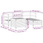 vidaXL Juego de sofás de jardín 5 piezas madera maciza de pino vidaXL Juego de sofás de jardín 5 piezas madera maciza de pino