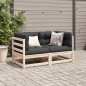 vidaXL Juego de sofás de jardín 2 piezas madera maciza de pino vidaXL Juego de sofás de jardín 2 piezas madera maciza de pino