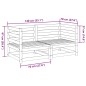 vidaXL Juego de sofás de jardín 2 piezas madera maciza de pino vidaXL Juego de sofás de jardín 2 piezas madera maciza de pino
