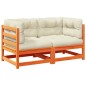 vidaXL Set de sofás jardín 2 pzas con cojines madera pino marrón cera vidaXL Set de sofás jardín 2 pzas con cojines madera pino marrón cera