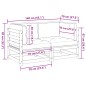 vidaXL Set de sofás jardín 2 pzas con cojines madera pino marrón cera vidaXL Set de sofás jardín 2 pzas con cojines madera pino marrón cera