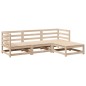 vidaXL Juego de sofás de jardín 4 pzas madera maciza de pino vidaXL Juego de sofás de jardín 4 pzas madera maciza de pino