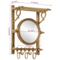 vidaXL Soporte de equipaje con perchas y espejo de pared aluminio vidaXL Soporte de equipaje con perchas y espejo de pared aluminio