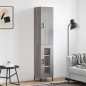 vidaXL Aparador alto madera contrachapada gris Sonoma 34,5x34x180 cm vidaXL Aparador alto madera contrachapada gris Sonoma 34,5x34x180 cm