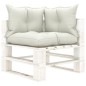 vidaXL Set muebles de palets para jardín 6 pzas madera cojines beige