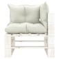 vidaXL Set muebles de palets para jardín 6 pzas madera cojines beige
