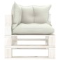 vidaXL Set muebles de palets para jardín 6 pzas madera cojines beige