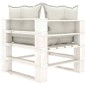 vidaXL Set muebles de palets para jardín 6 pzas madera cojines beige