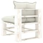 vidaXL Set muebles de palets para jardín 6 pzas madera cojines beige