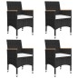 vidaXL Juego de comedor de jardín de 7 piezas negro vidaXL Juego de comedor de jardín de 7 piezas negro