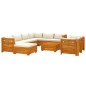 vidaXL Muebles de jardín 10 piezas con cojines madera maciza de acacia 