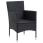 vidaXL Set de comedor de jardín 7 pzas y cojines ratán sintético negro vidaXL Set de comedor de jardín 7 pzas y cojines ratán sintético negro
